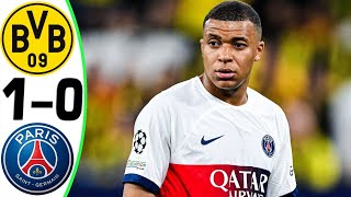 Borussia Dortmund vs PSG 10  Goal and Highlights  2024 😳 MBAPPE [upl. by Morrell]