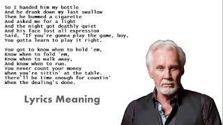 Kenny Rogers  The Gambler  Lyrics Meaning [upl. by Nove331]