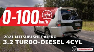 2021 Mitsubishi Pajero 0100kmh amp engine sound [upl. by Terr]