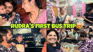 Rudra’s first bus experience  urgently bus me jana pada is kam se chittor grand function on bday [upl. by Torrance988]