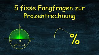 5 fiese Fangfragensimple Grundlagenfragen zur Prozentrechnung aus einem Vorstellungsgespräch [upl. by Wei]