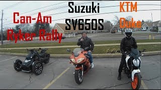 A CanAm Ryker Motorcycle Ride with Friends [upl. by Ahsaf648]