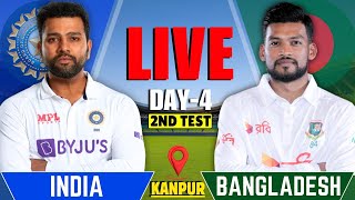 India vs Bangladesh 2nd Test Day 4  IND vs BAN SESSION 2  IND VS BAN Live Score amp Commentary [upl. by Lemal]