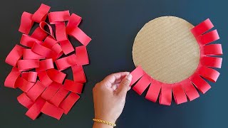 Beautiful Red Paper Wall Hanging  Paper Craft For Home Decoration Wall decor Paper wall mate DIY [upl. by Hsemar]