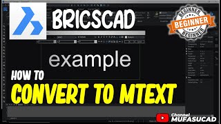 BricsCAD How To Convert To Mtext [upl. by Swinton606]