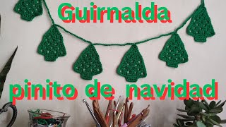 🎄 Adorno de navidad en crochet Guirnalda navideña tejida al crochet 🎄 [upl. by Hanselka474]