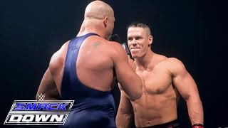 A debuting John Cena accepts Kurt Angles open challenge SmackDown June 27 2002 [upl. by Davida665]