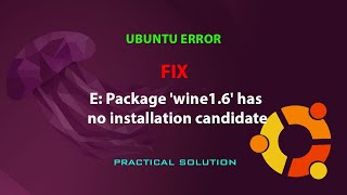 UBUNTU FIX E Package wine16 has no installation candidate [upl. by Petua290]