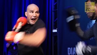 UFC 202 Open Workout Glover Teixeira Brings It [upl. by Yecad]