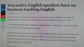 Native vs Non  Native  English speaking Teachers [upl. by Karin]