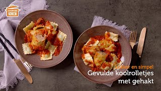 Gevulde koolrolletjes met gehakt  Coopjeskoken  Coop [upl. by Berry45]