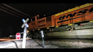 BNSF SD70ACe w DPU Slowly Accelerates To Track Speed [upl. by Yrred]