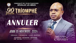 KINSHASA  ANNULER CULTE DU JEUDI 211120204 AVEC LE PROPHETE CJ KABAMBA [upl. by Selokcin]