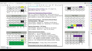 20212022 Academic Calendar Overview for Parents [upl. by Yuria484]