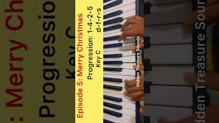 Merry Christmas Christmas Song Piano Chord Progression Tutorial Episode 5 key C [upl. by Lah703]