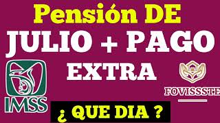 ¡Fecha PAGO PENSIÓN JULIO 2024 ¿PAGO EXTRA  PENSION IMSS E ISSSTE  Este es el DIA DE PAGO [upl. by Mehetabel]