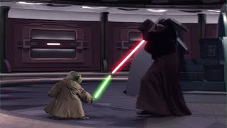 Yoda vs Darth Sidious  Full Fight Scene  Star Wars Revenge of the Sith [upl. by Eihtur]