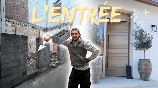 CONSTRUCTION DE LENTREE  Maçonnerie parpaing amp assainissement  VLOG Rénovation 17 [upl. by Gussi]