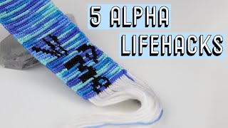 5 ALPHA BRACELET HACKS CC  Friendship Bracelets [upl. by Hallutama49]