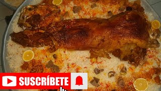 Whole Lamb Roast Arabic Style \How To Make Whole Lamb Roast Recipe\Lamb Roast recipe white Rice [upl. by Nehttam]