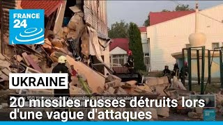 Guerre en Ukraine  au moins 20 missiles russes détruits lors dune vague dattaques visant Kiev [upl. by Bertasi]