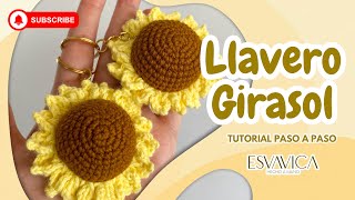 LLavero Girasol Fácil y Rapido🌻 Tutorial Paso a paso [upl. by Thomajan]