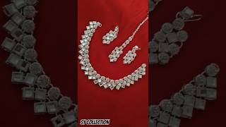 New silver colour simple necklacemirror workNew 2024 jewellery Pakistani🫶 [upl. by Azmah]