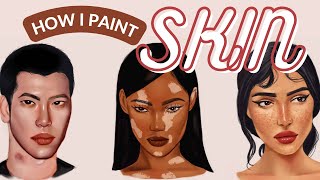 HOW TO DRAW SKIN  SKIN TEXTURE  DIGITAL ART TUTORIAL IN KRITA [upl. by Namad230]