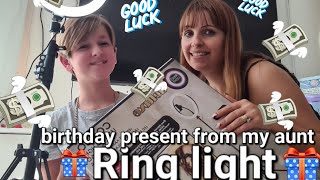 Opening birthday from my aunt RING LIGHT [upl. by Jara823]