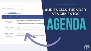 ¡Rediseñamos la agenda  Consultá tus vencimientos audiencias y turnos [upl. by Aileno]