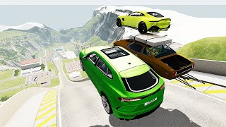 High Ramp Jump 13 Sports Car Driver  BeamNG Drive [upl. by Kramlich]