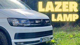 Lazer lamps VW Transporter 4motion grille lights INSTALL SWAMPER build [upl. by Annoda]