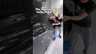 The BEST Gloss Black Wrap 💪🔥✨ carwrap carwrapping asmr carwraps [upl. by Freedman]