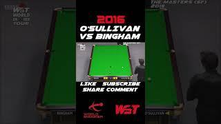 ronnie vs bingham Masters Sf ronnie bingham snooker snookermoments snookerworld shorts wst [upl. by Nannette]