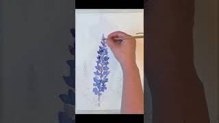 WATERCOLOR Painting TUTORIAL  How to Paint FLOWERS LUPIN art watercolor watercolorpainting [upl. by Mini374]