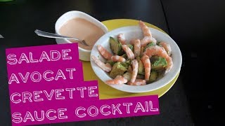 Recette  Salade avocat crevette sauce cocktail [upl. by Cassondra]