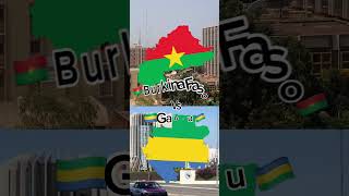 Burkina Faso vs Gabon  country death match part 82 shorts countries geography whoisstrogest [upl. by Haronid683]