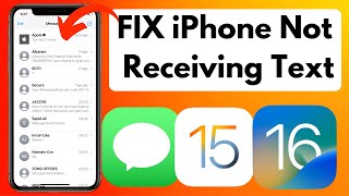 How To Fix iPhone Not Receiving Texts iOS 1615 [upl. by Aiym967]