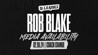 General Manager Rob Blake addresses the Media Following a MidSeason Coaching Change  LA Kings [upl. by Chute]