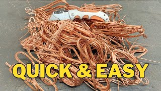 Learn How to Easily Strip Copper Wire By Hand [upl. by Annovy]