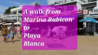 Marina Rubicon to Playa Blanca Beach lanzarote travel [upl. by Ybab232]