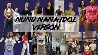 NUNU NANA Idol Tik Tok Version Jessi x Lee Hyo ri Yoo Jae Suk Rain Jay Park PSY Sook SoYou [upl. by Ecyt747]