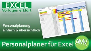 Personalplaner Vorlage für Excel [upl. by Onairot]