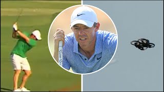 Rory McIlroys Epic Shot Takes Down a Drone in Abu Dhabi [upl. by Galang]