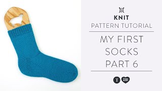 Lesson 6  My First Knitted Socks Tutorial with Marly Bird [upl. by Rednazxela]