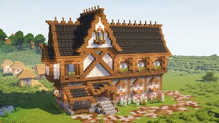 🛠️Large Medieval House🏠  Minecraft Tutorial [upl. by Attelrac602]