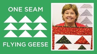 Make a One Seam Flying Geese quilt with Jenny Doan of Missouri Star Video Tutorial [upl. by Anaes]