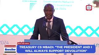 Treasury CS Mbadi quotThe President and I Will Always Support Devolutionquot [upl. by Ais680]