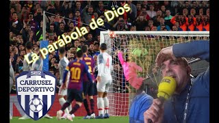 ¡THIS IS MESSI Lluis Flaquer narra La Parábola de Dios  Goles del Barcelona 3  0 Liverpool [upl. by Negiam42]