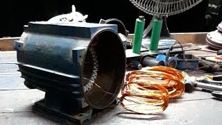 🔴Gazi 15 Hp Motor coil rewinding Amar idea [upl. by Hashum]